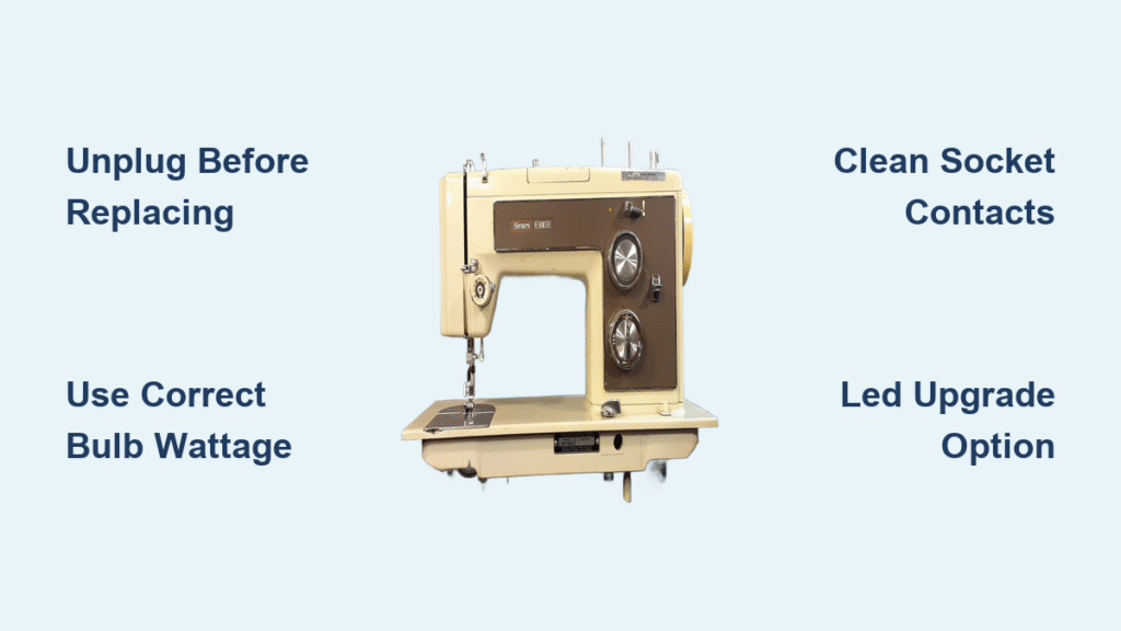 How to Change Kenmore Sewing Machine Light Bulb